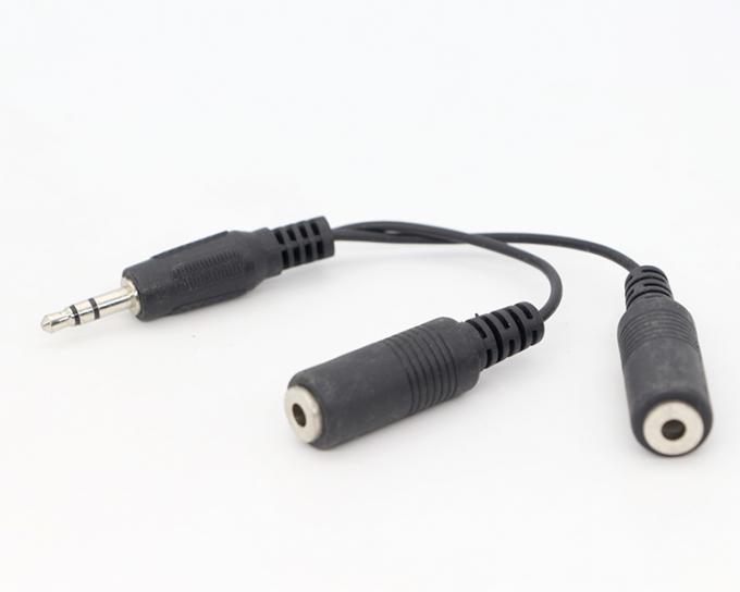 Jack personnalisé 3,5 mm 1 homme à 2 femmes Y Splitter casque Jack Mic PC Audio TRS Splitter câble 5