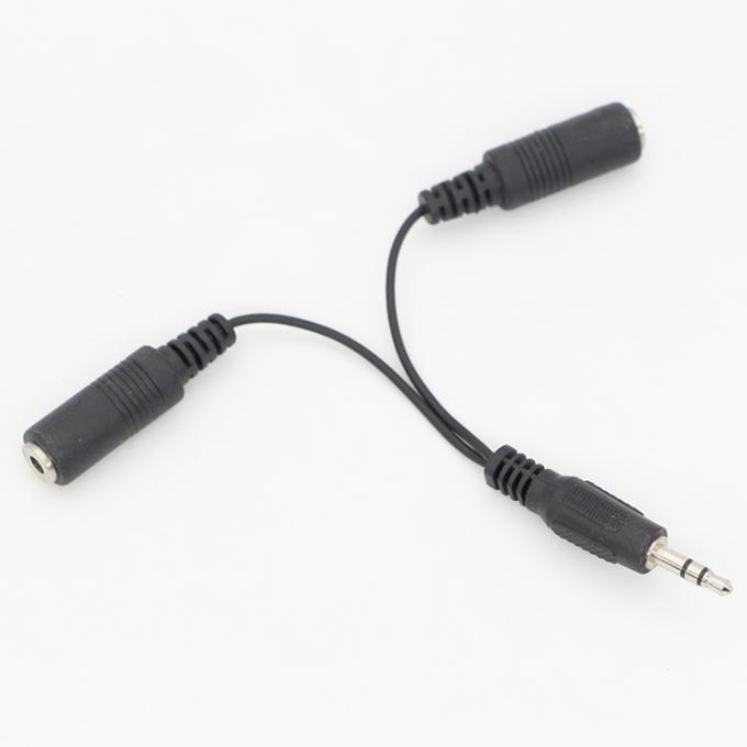 Jack personnalisé 3,5 mm 1 homme à 2 femmes Y Splitter casque Jack Mic PC Audio TRS Splitter câble 6