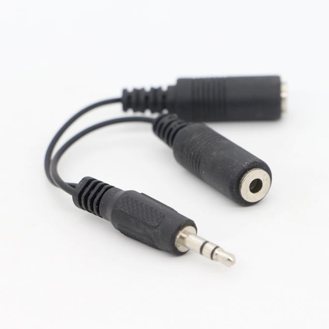 Jack personnalisé 3,5 mm 1 homme à 2 femmes Y Splitter casque Jack Mic PC Audio TRS Splitter câble 7