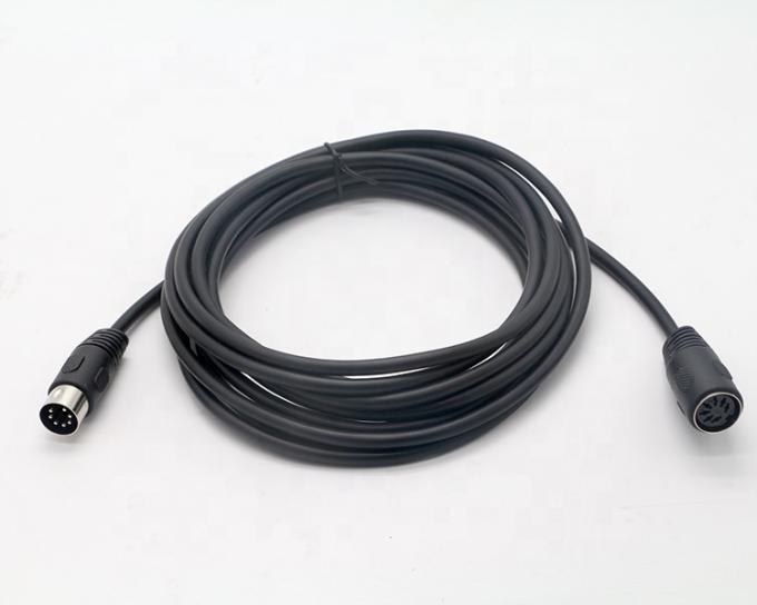 Système audio stéréo midi personnalisé de signal mâle à femelle câble d'extension de commande à 7 broches 3