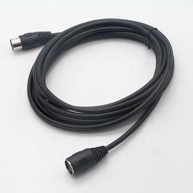 Système audio stéréo midi personnalisé de signal mâle à femelle câble d'extension de commande à 7 broches 4