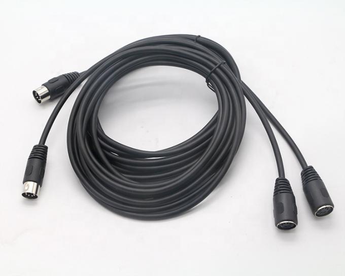 Système audio stéréo midi personnalisé de signal mâle à femelle câble d'extension de commande à 7 broches 5