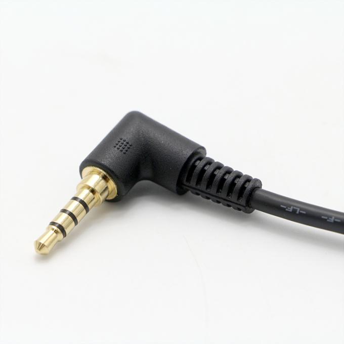 OEM 90 degrés angle droit 3,5 mm TRRS Jack mâle à 3,5 mm TRRS Jack mâle câble audio 4