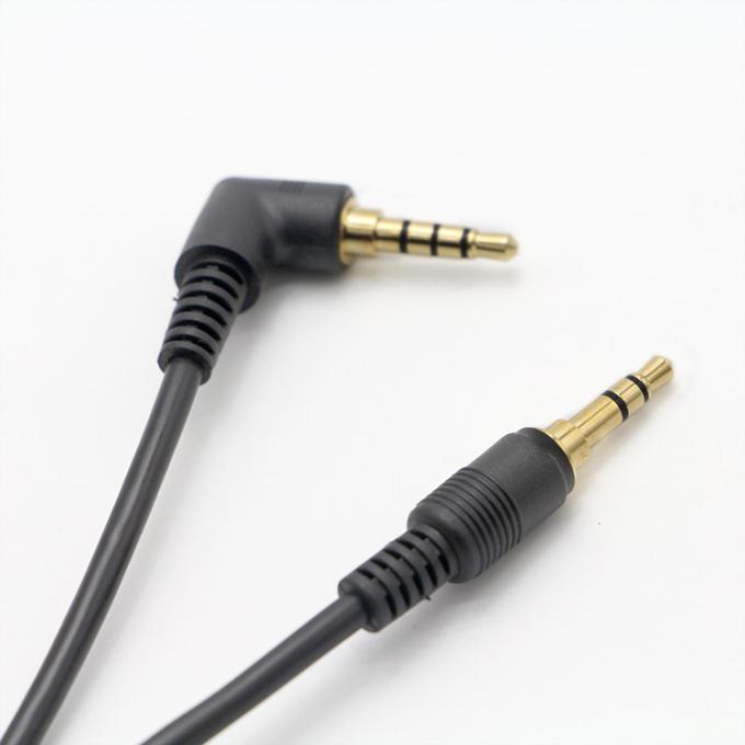 OEM 90 degrés angle droit 3,5 mm TRRS Jack mâle à 3,5 mm TRRS Jack mâle câble audio 5