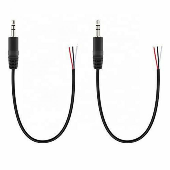 TRS 2 Pole Stereo Audio Jack 3,5 mm Masculin Plug to Stripped Fil étanché à l'étain à l'air libre câble à extrémité ouverte 4
