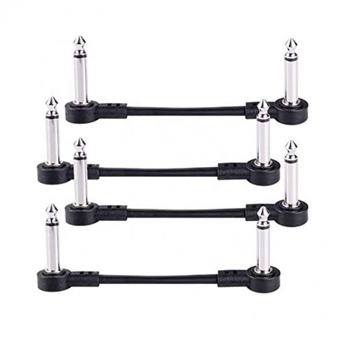 Coordonnées personnalisées courtes de 90 degrés Angle 1/4 pouce TS Jack Instrument électrique Guitar Patch Cable 3