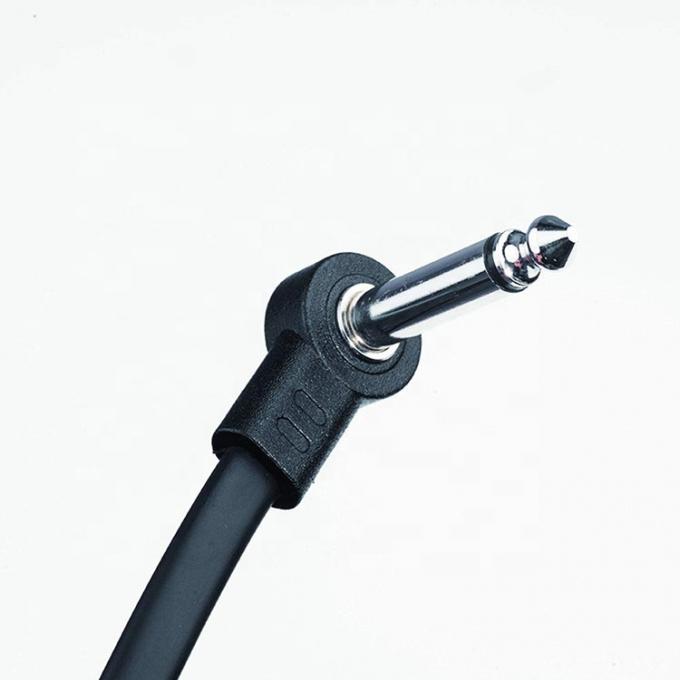 Coordonnées personnalisées courtes de 90 degrés Angle 1/4 pouce TS Jack Instrument électrique Guitar Patch Cable 1