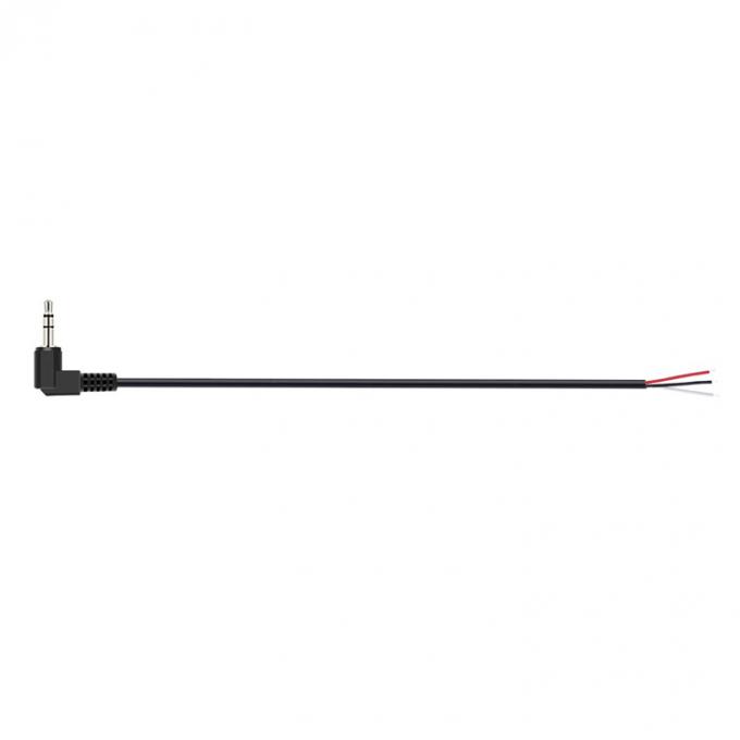 90 degrés angle droit 3 pôles TRS 3,5 mm Stereo Audio Jack à la queue de porc dépouillée en conserve câble de fin de fil nu 5
