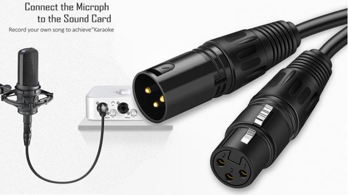 Microphone Hifi 3 PIN Connecteur audio XLR Jack mâle à XLR câble DMX féminin 4