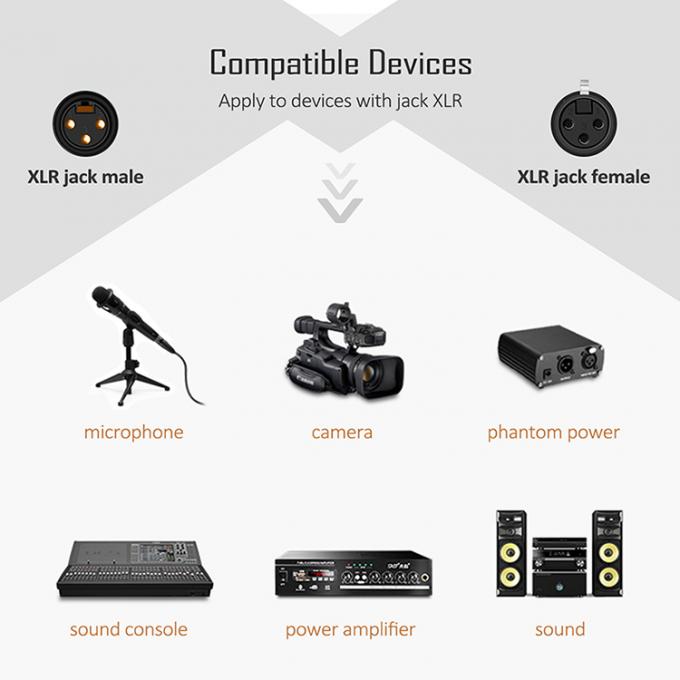 Microphone Hifi 3 PIN Connecteur audio XLR Jack mâle à XLR câble DMX féminin 6