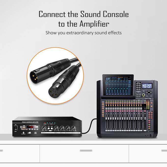 Microphone Hifi 3 PIN Connecteur audio XLR Jack mâle à XLR câble DMX féminin 5