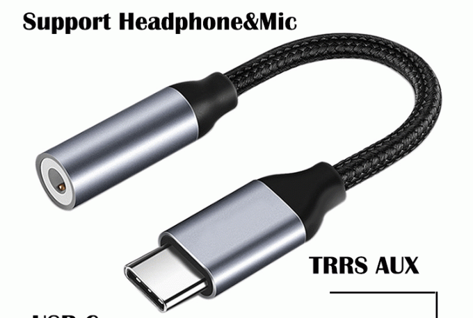 Adaptateur de câble audio haute compatibilité DAC USB de type C à AUX 3,5 mm pour Samsung Pixel Google Phone 2