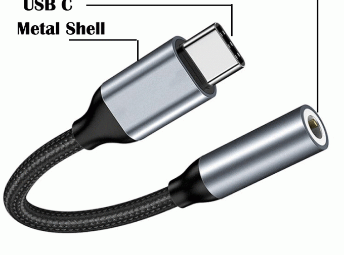Adaptateur de câble audio haute compatibilité DAC USB de type C à AUX 3,5 mm pour Samsung Pixel Google Phone 3