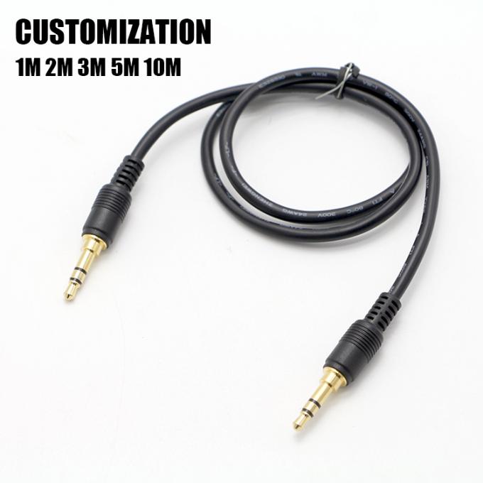 OEM plaqué or 1M 2M 3M mâle à mâle 3.5mm Jack haut-parleur auxiliaire câble audio stéréo 2