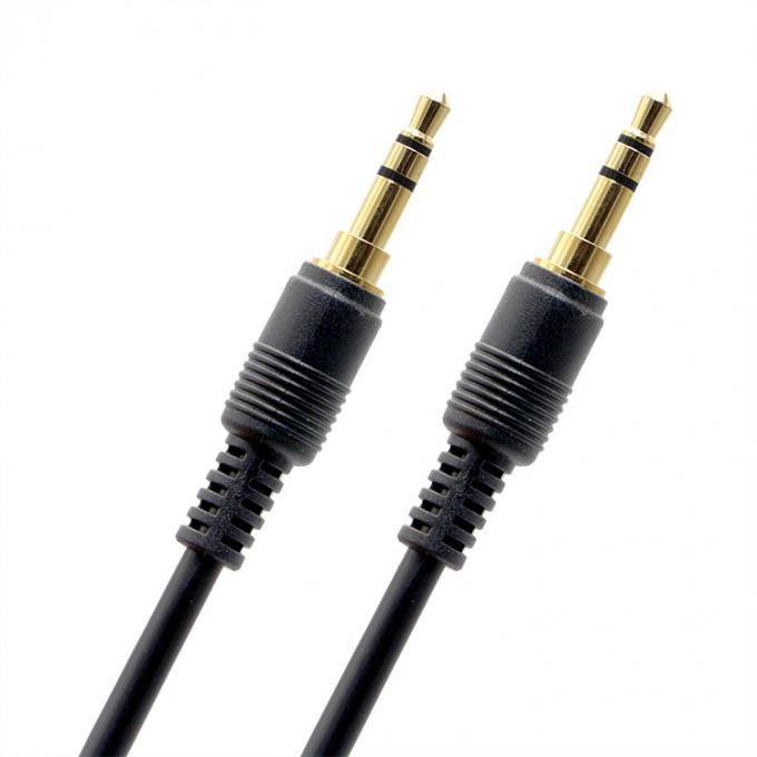 OEM plaqué or 1M 2M 3M mâle à mâle 3.5mm Jack haut-parleur auxiliaire câble audio stéréo 3