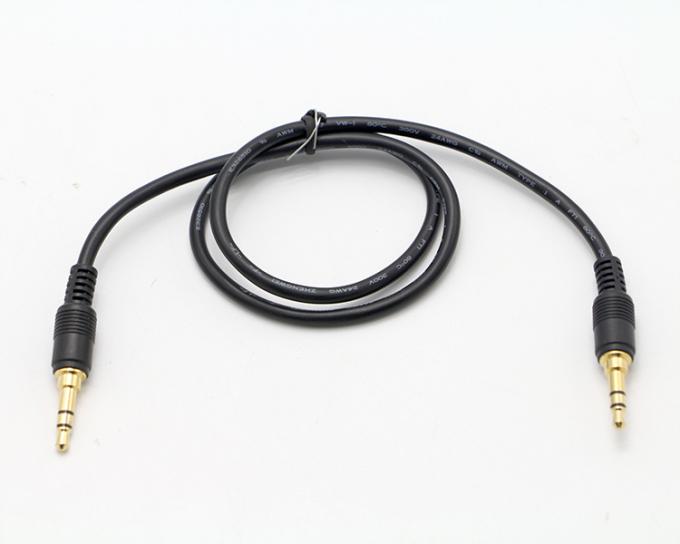 OEM plaqué or 1M 2M 3M mâle à mâle 3.5mm Jack haut-parleur auxiliaire câble audio stéréo 4