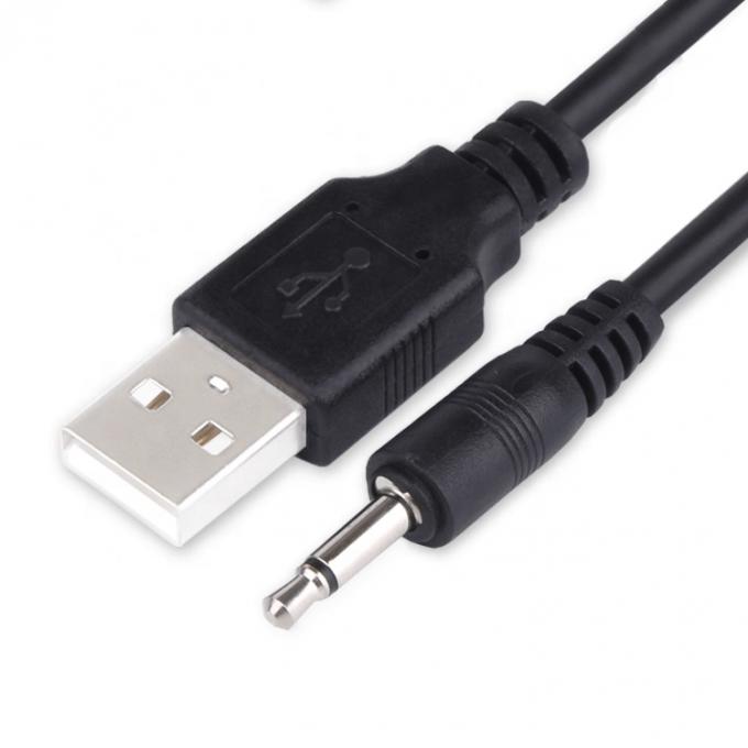 1M USB à 3,5mm 2 plateaux Aux Audio Jack Connecteur Cable de charge pour haut-parleur téléphone 0