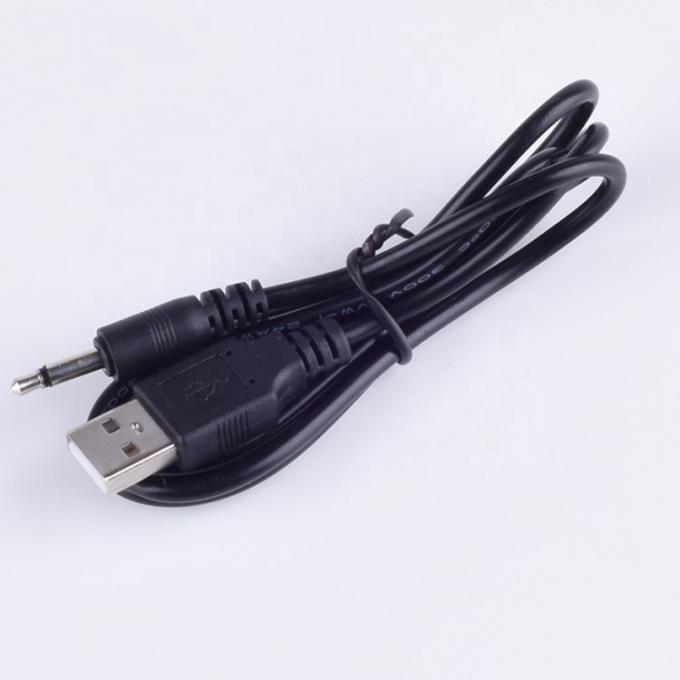 1M USB à 3,5mm 2 plateaux Aux Audio Jack Connecteur Cable de charge pour haut-parleur téléphone 2