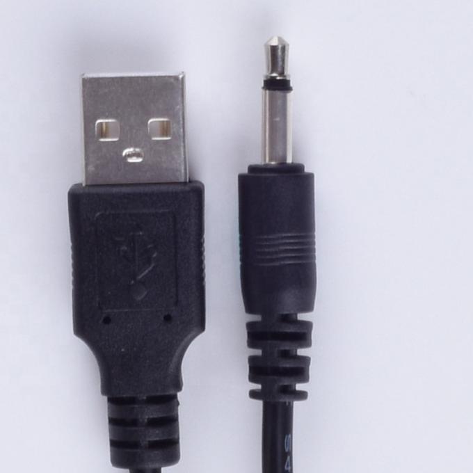 1M USB à 3,5mm 2 plateaux Aux Audio Jack Connecteur Cable de charge pour haut-parleur téléphone 1
