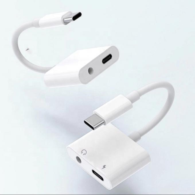 2 en 1 prise USB C à 3,5 mm AUX écouteur écouteur dongle Adaptateur pour Samsung Note goole pixel 4 4XL 3 3XL 2 2XL 6