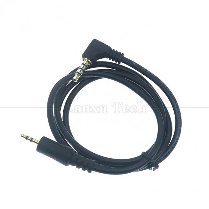 2.5mm 3 pôles Jack à 90 degrés angle droit 4 pôles 3.5mm TRRS Jack câble audio stéréo pour la radio TV 3