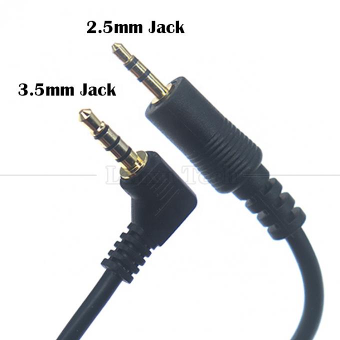 2.5mm 3 pôles Jack à 90 degrés angle droit 4 pôles 3.5mm TRRS Jack câble audio stéréo pour la radio TV 1