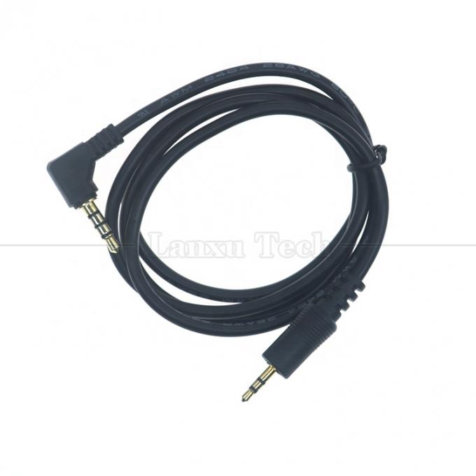 2.5mm 3 pôles Jack à 90 degrés angle droit 4 pôles 3.5mm TRRS Jack câble audio stéréo pour la radio TV 0