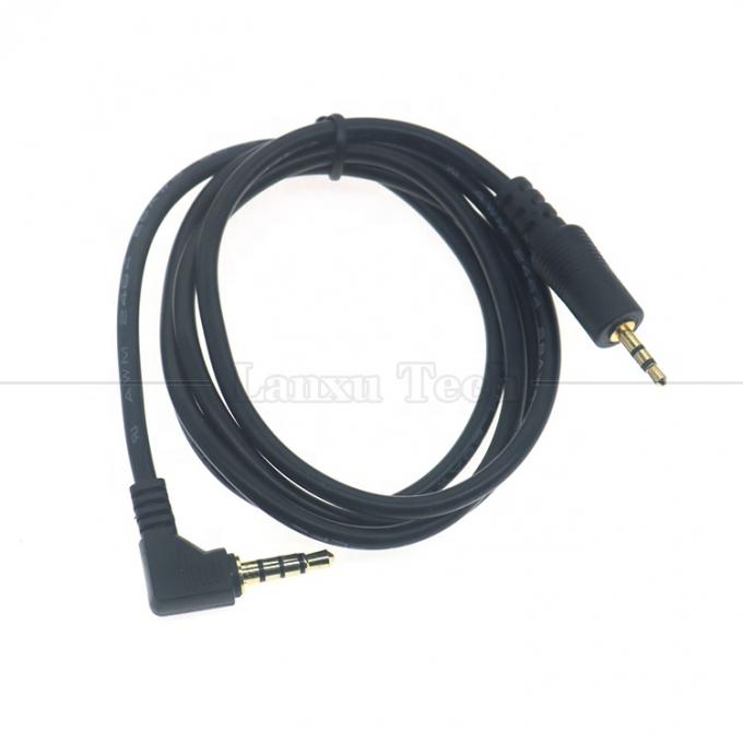 2.5mm 3 pôles Jack à 90 degrés angle droit 4 pôles 3.5mm TRRS Jack câble audio stéréo pour la radio TV 2