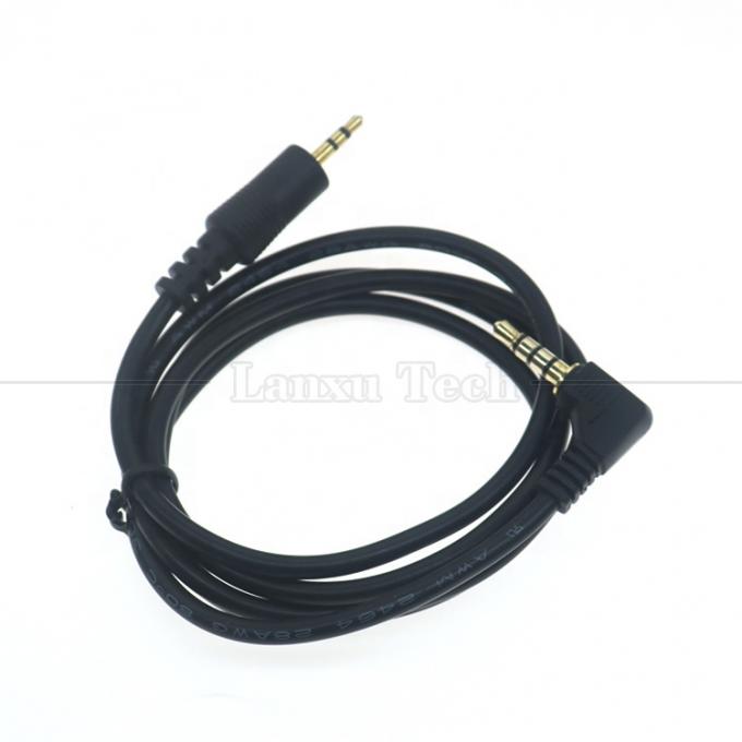2.5mm 3 pôles Jack à 90 degrés angle droit 4 pôles 3.5mm TRRS Jack câble audio stéréo pour la radio TV 4