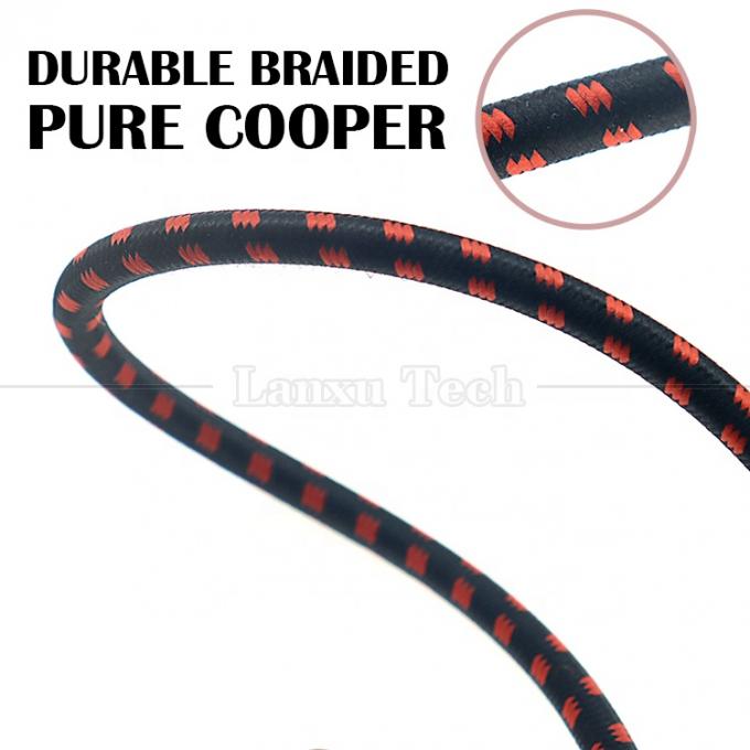 1m 3m 5m 1/4 6.35mm Mono TS Jack Plomb Tressé Accessoire de Guitare électrique Patch Amplificateur d'effet Cable d'instrument 2