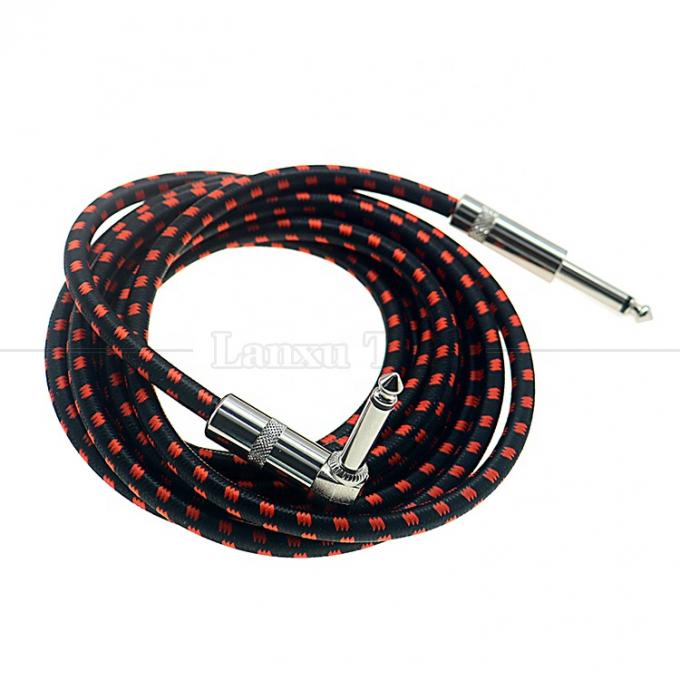 1m 3m 5m 1/4 6.35mm Mono TS Jack Plomb Tressé Accessoire de Guitare électrique Patch Amplificateur d'effet Cable d'instrument 4
