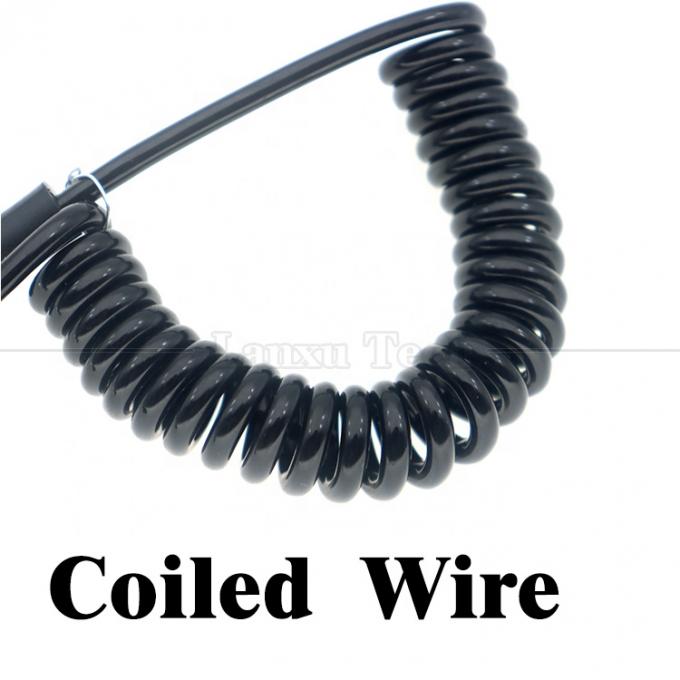 Cable d'extension audio stéréo enroulé en ressort de 3,5 mm Jack Aux 1