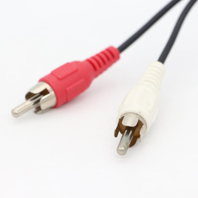 CUSTOM M 2M 3M TV Y Splitter 2 RCA câble audio vidéo mâle à 2 RCA mâle 2