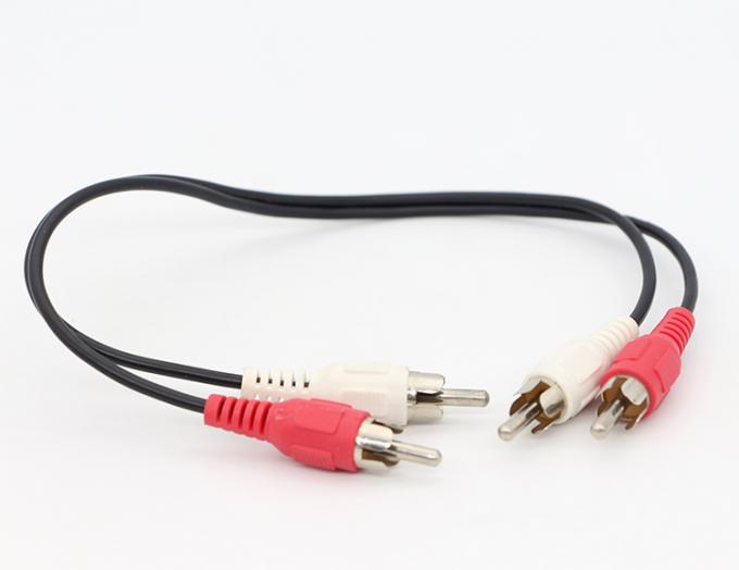 CUSTOM M 2M 3M TV Y Splitter 2 RCA câble audio vidéo mâle à 2 RCA mâle 4