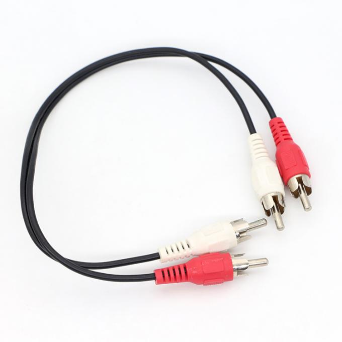 CUSTOM M 2M 3M TV Y Splitter 2 RCA câble audio vidéo mâle à 2 RCA mâle 5
