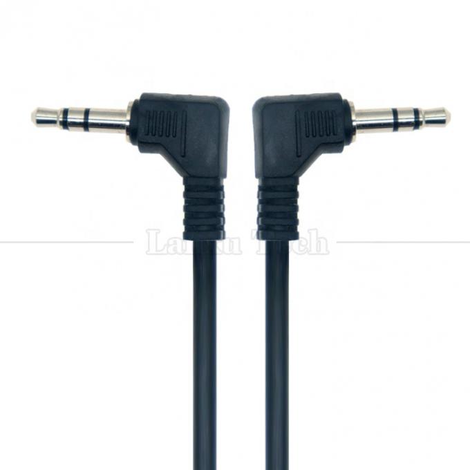 90 degrés angle droit mâle à mâle 3 pôles TRS 3,5 mm câble d'extension audio jack 2