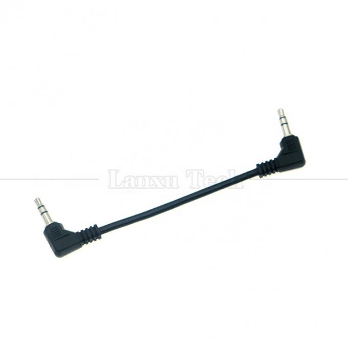 90 degrés angle droit mâle à mâle 3 pôles TRS 3,5 mm câble d'extension audio jack 3