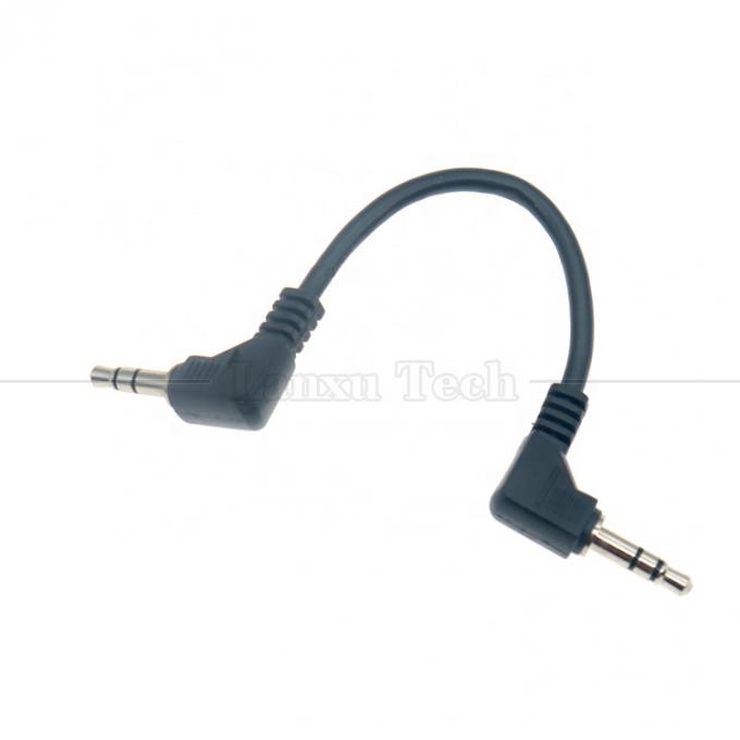 90 degrés angle droit mâle à mâle 3 pôles TRS 3,5 mm câble d'extension audio jack 1