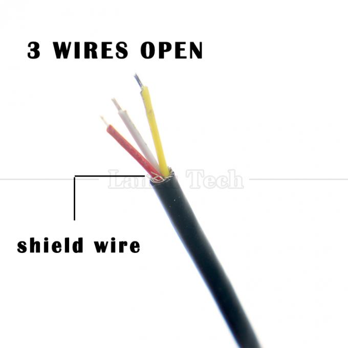 Plaqué doré 3,5 mm TRS 3 Ploes Shield Jack audio Femme à fil étainé nu Câble à extrémité ouverte 1