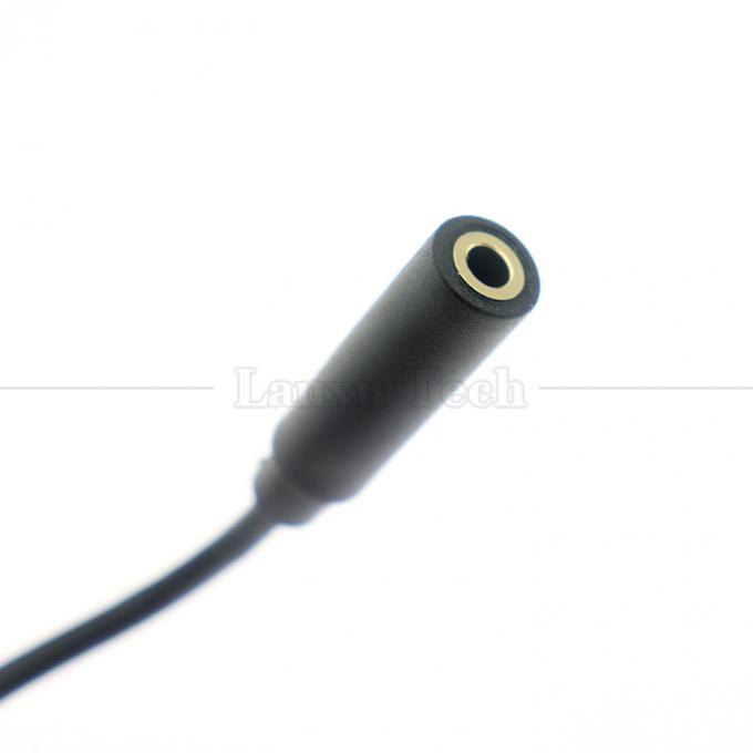 Plaqué doré 3,5 mm TRS 3 Ploes Shield Jack audio Femme à fil étainé nu Câble à extrémité ouverte 2