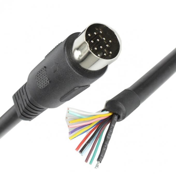 1M 2M Shield 13 PIN Din Connecteur personnalisé à câble à queue de porc 1