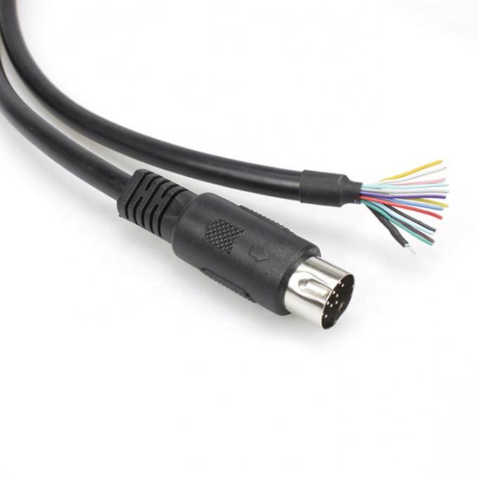 1M 2M Shield 13 PIN Din Connecteur personnalisé à câble à queue de porc 2
