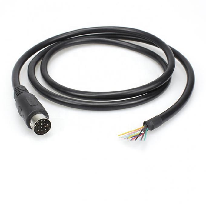 1M 2M Shield 13 PIN Din Connecteur personnalisé à câble à queue de porc 5