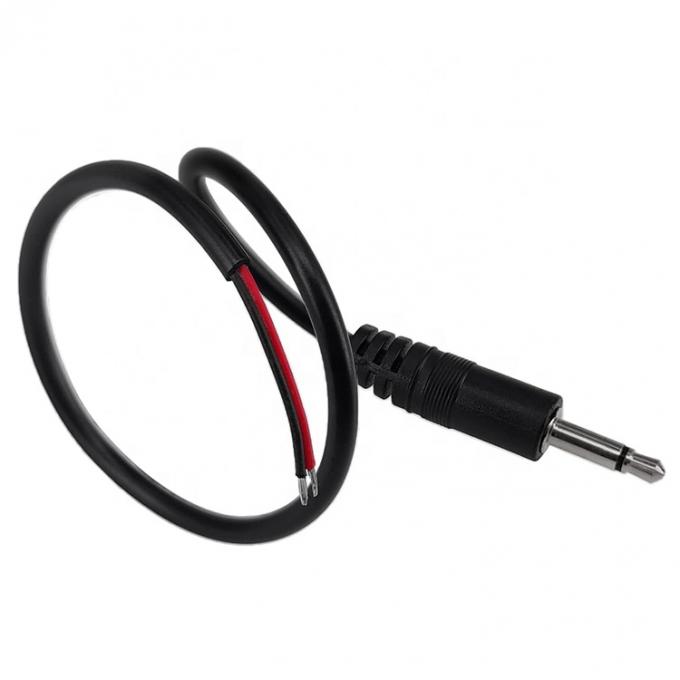 3.5mm 2 pôles TS audio mono jack mâle prise à fils nus câble de bout ouvert 3