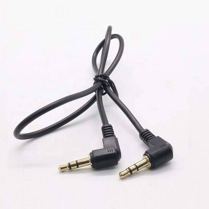 0.2M 1M 2M 3M 10M 90 degrés angle mâle à mâle 3 pôles TRS Stereo Audio Jack câble d'extension pour casque haut-parleur de voiture 6