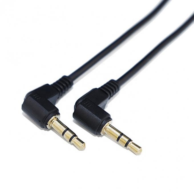 0.2M 1M 2M 3M 10M 90 degrés angle mâle à mâle 3 pôles TRS Stereo Audio Jack câble d'extension pour casque haut-parleur de voiture 3