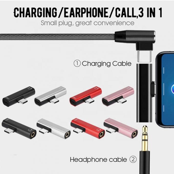 2 en 1 USB de type C à 3,5 mm Jack PD Chargeant adaptateur audio casque 1
