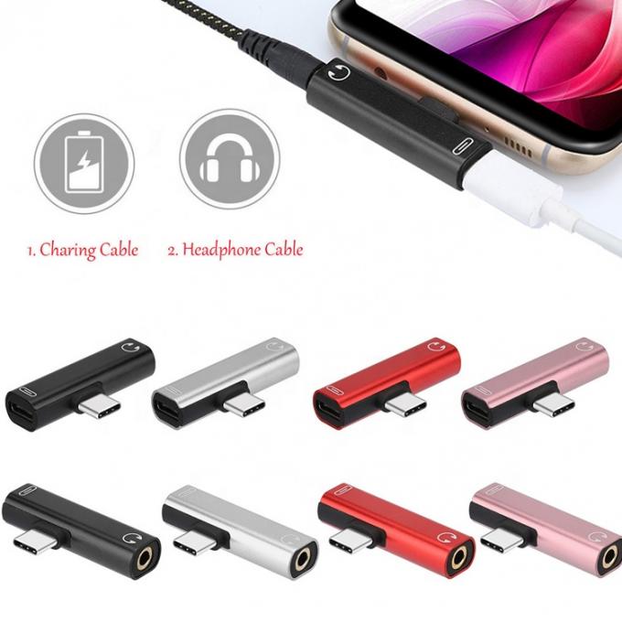 2 en 1 USB de type C à 3,5 mm Jack PD Chargeant adaptateur audio casque 0
