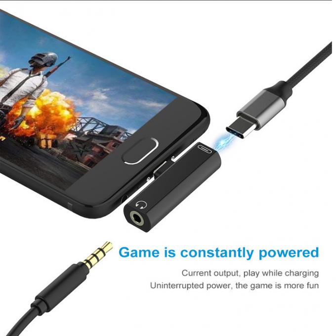 2 en 1 USB de type C à 3,5 mm Jack PD Chargeant adaptateur audio casque 7
