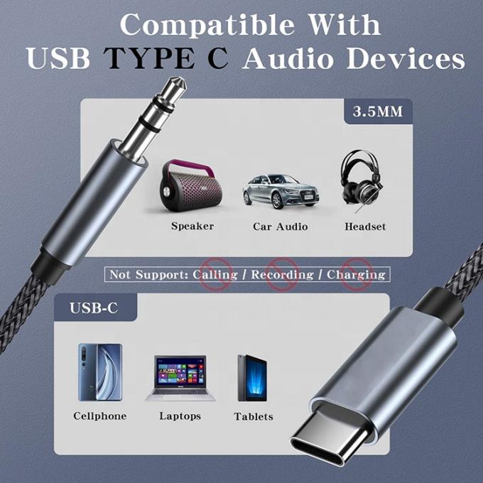 DAC USB de type C à 3,5 mm Jack audio câble mâle AUX adaptateur de dongle d'écouteur pour Pixel Google 2